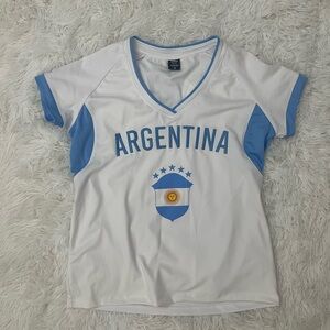 Argentina womens v-neck jersey top